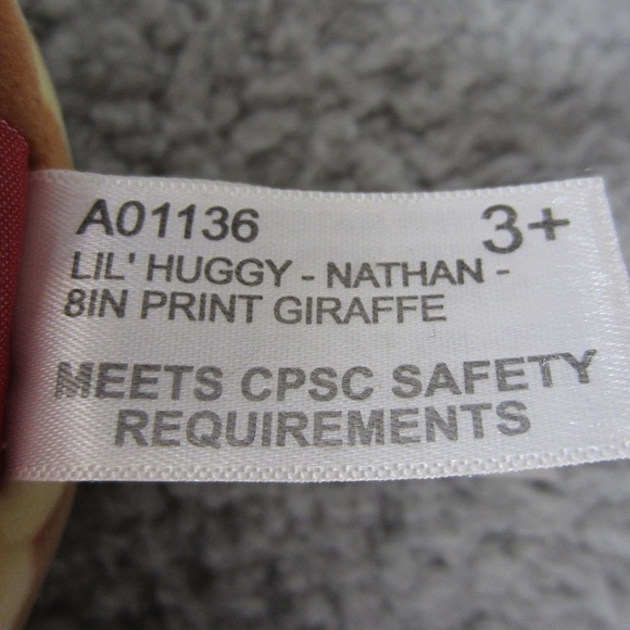 Lil' Huggy Nathan the Giraffe‎ Stuffed Animal by Fiesta 7'' long - Picture 8 of 10